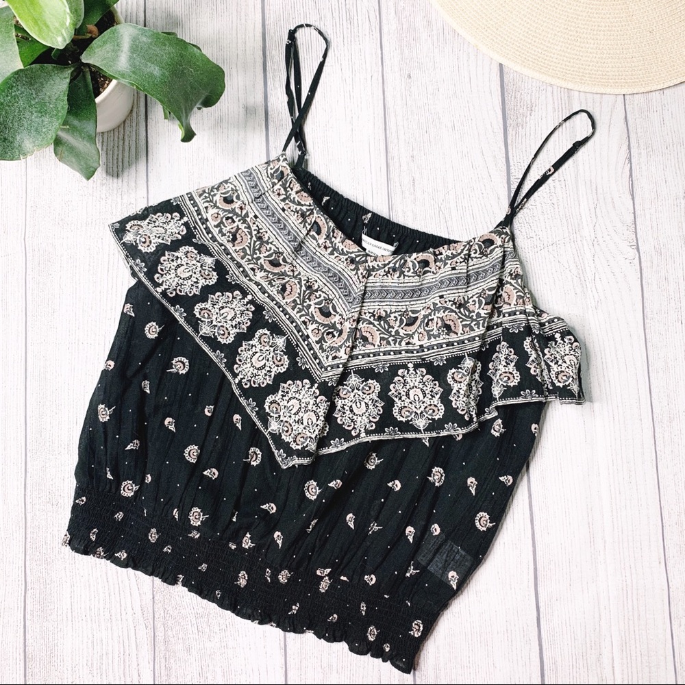 NWT AE bandanna crop top- elastic waist